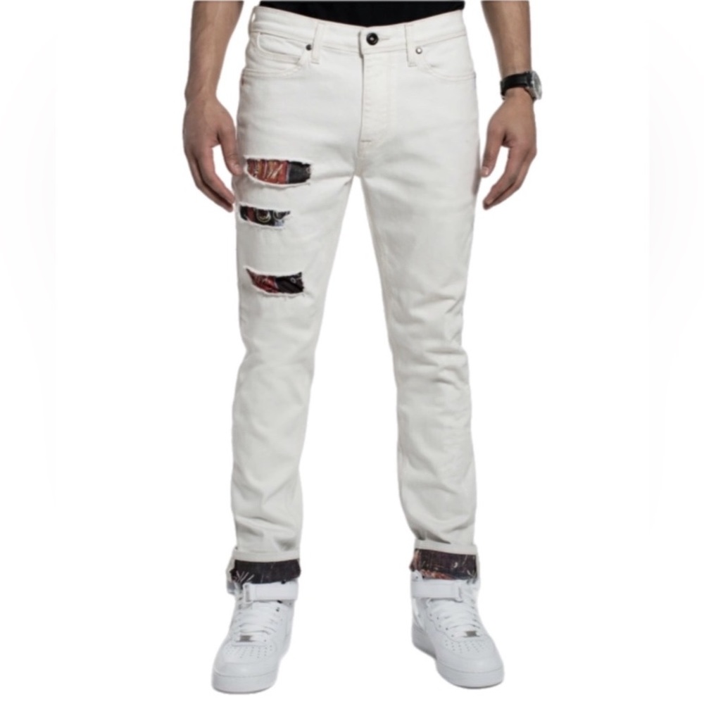 Sean John x Jean-Michel Basquiat White Slim Jeans